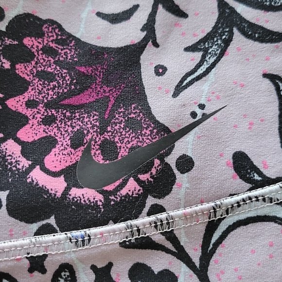 Nike Dri Fit Gray Floral Leggings Size XS - Picture 4 of 10